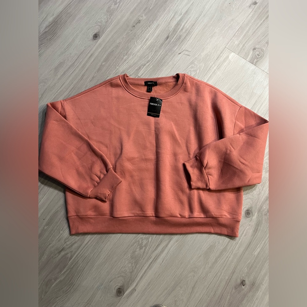 New Forever 21 plus size Dusty‎ Pink Crewneck Sweatshirt